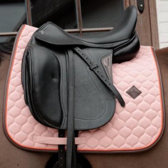 Tapis de selle dressage Onion Quilt Leather Vieux Rose