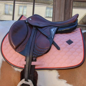 Tapis de selle Onion Quilt Leather Vieux Rose
