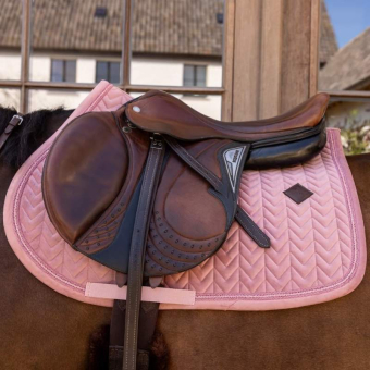 Tapis de selle Velvet Mini Pearls Vieux Rose