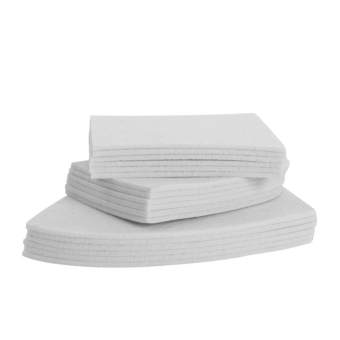 Insert en feutre Pad de correction avec bord Sheepskin Showjump Blanc