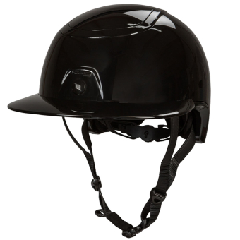 Casque d'équitation MIPS Strixx Competition Wide Peak Glossy Noir