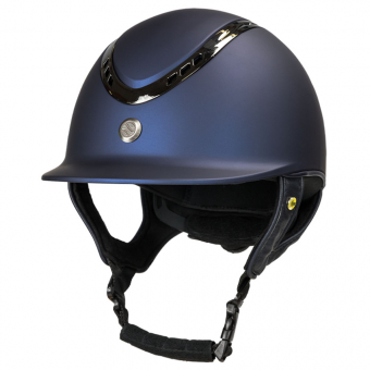 Casque d'équitation EQ3 Pardus avec vis Smooth Top Bleu Marine