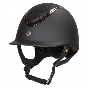 Casque d'équitation EQ3 Pardus avec vis Smooth Top Pailletée Noir Sable