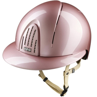 Casque d'équitation Smart Nova Metal Polish Polo Cream Strap Rose