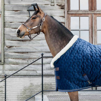 Couverture de compétition en velours Bleu Marine