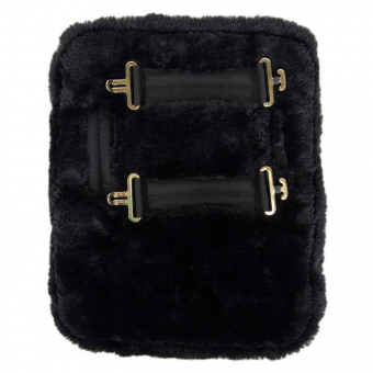 Rallonge de poitrail Vegan Sheepskin 2 Buckles Noir