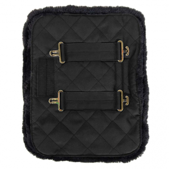 Rallonge de poitrail Quilted with Vegan Sheepskin Noir