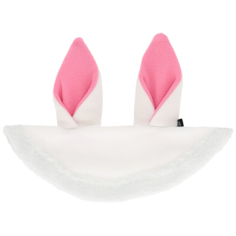 Bonnet Oreilles de Lapin Blanc/Rose