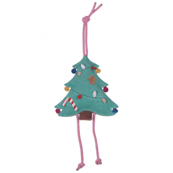 Jouet pour chevaux Sapin de Noël en Daim Vert