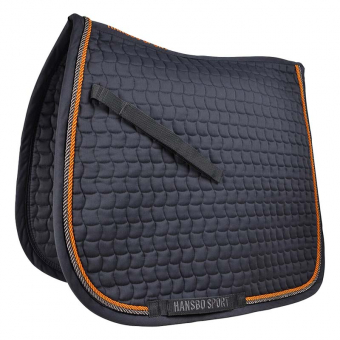 Tapis de selle de dressage Club Gris Foncé/Orange