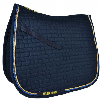 Tapis de selle de dressage Club Bleu Marine/Bleu/Jaune