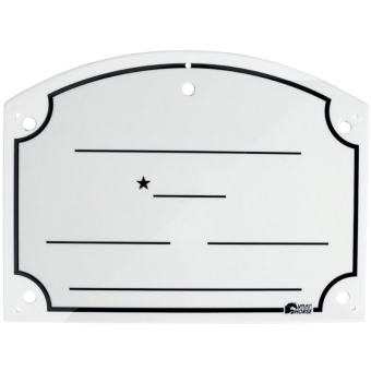 Plaque de box 20x27cm Argent