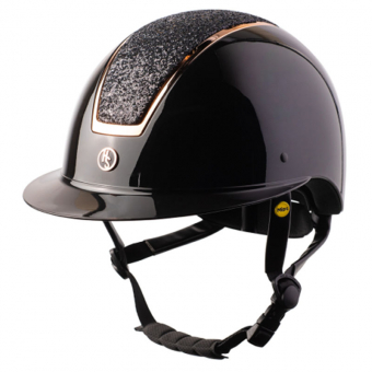 Casque d'équitation HS MIPS Vision Chrome Noir/Rose doré Small