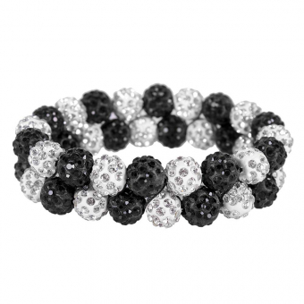 Chouchou Gloss Rhinestone Blanc/Noir