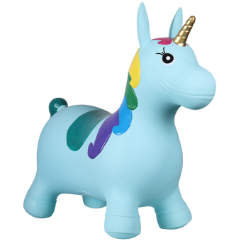 Ballon sauteur Jumpy Unicorn Bleu Clair