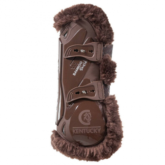 Guêtres ouvertes Vegan Sheepskin Bamboo Elastic Marron/Marron