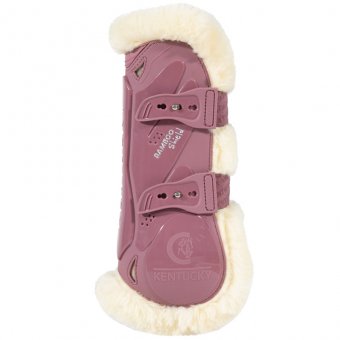 Guêtres ouvertes Vegan Sheepskin Bamboo Elastic Vieux Rose