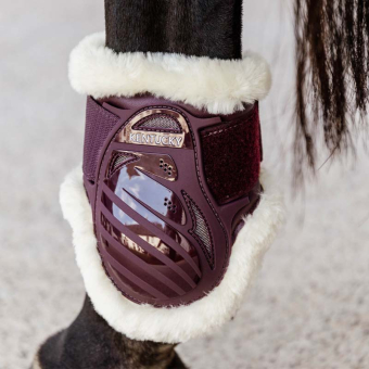 Protège-boulets Young Vegan Sheepskin Bordeaux