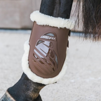 Protège-boulets Elastic Vegan Sheepskin Marron
