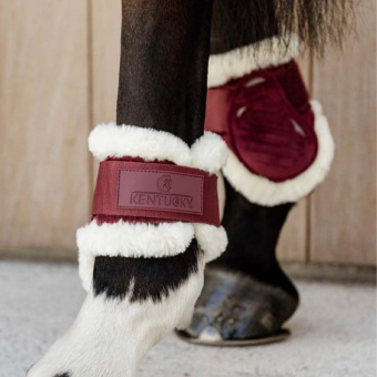 Protège-boulets Young Vegan Sheepskin Velvet Bordeaux