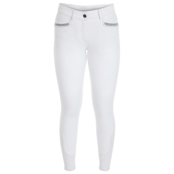Pantalons d'équitation Safir Super-X High Knee Grip Blanc