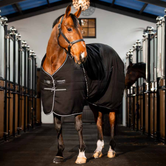 Couverture d'écurie Rambo 1000D 100g Noir/Gris