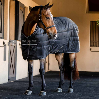 Couverture d'écurie Amigo Insulator Ripstop 210D 100g Noir/Argent