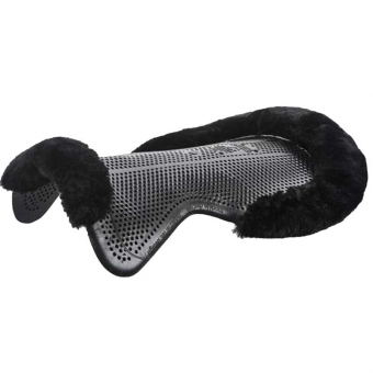 Tapis de Gel en Peau de Mouton Noir