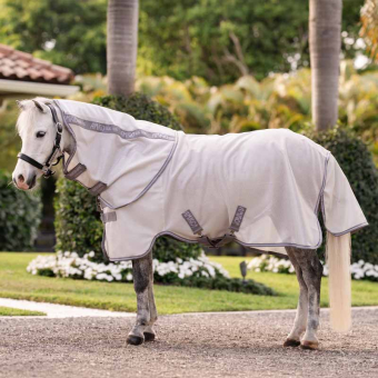 Couverture Anti-Mouches Amigo Bug Rug Plus Pony Argent/Gris