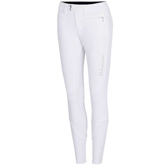 Pantalon d'équitation blanc avec genouillères