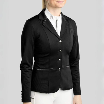 Veste de concours MoKira Softshell Gun Metal Crystals Noir