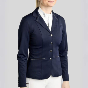 Veste de concours MoKira Softshell Gun Metal Crystals Bleu Marine