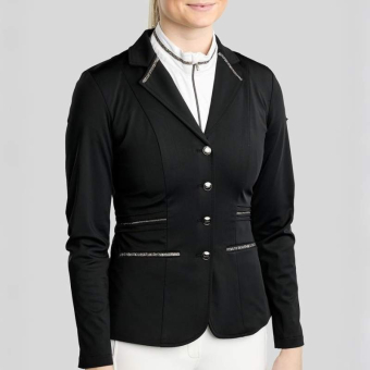 Veste de concours MoKelly Softshell Gun Metal Crystals Noir