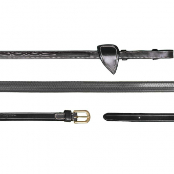 Rênes en caoutchouc 13mm DC Noir