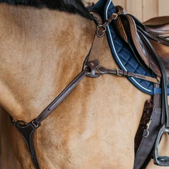 Collier de chasse 5 points Elastic Dyon Collection Marron