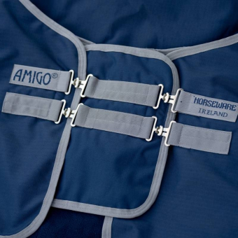 Rallonge de poitrail Amigo Ripstop Straight Front 900D Bleu marine/Gris