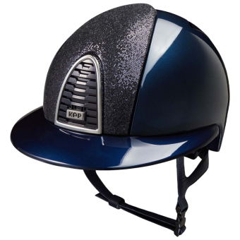 Casque d'équitation Cromo 2.0 Shine Polo Inserto Glitter Bleu Marine
