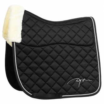Tapis de selle dressage Skin Friendly Vegan Sheepskin Noir