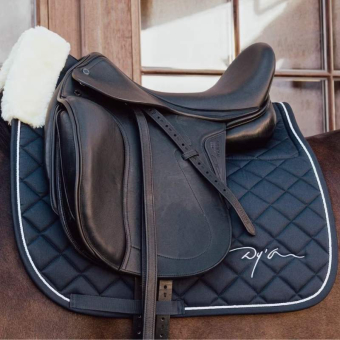 Tapis de selle dressage Skin Friendly Vegan Sheepskin Bleu Marine