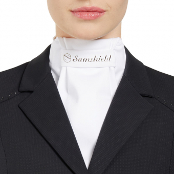 Cravate de Dressage Crystal Blanc/Chrome Clair