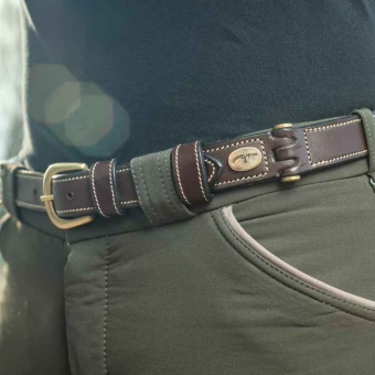 Ceinture Flat Leather Marron