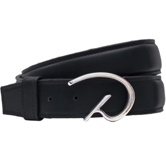 Ceinture en cuir Classic D Noir