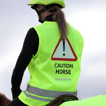 Gilet réfléchissant Caution Horse Jaune
