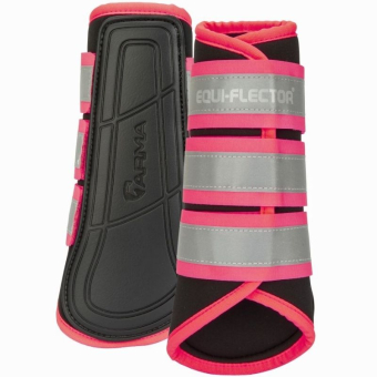 Guêtres réfléchissantes Equi-Flector Noir/Rose