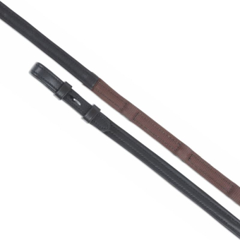 Rênes en caoutchouc/cuir Gara Dressage Marron