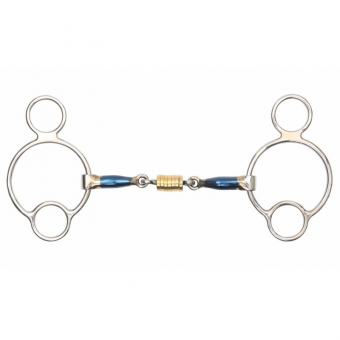Mors à double brisure avec rouleaux universels Blue Sweet Iron