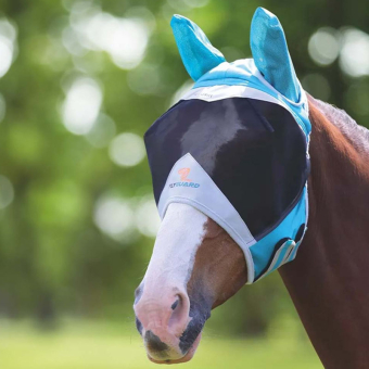 Masque anti-mouches en Mesh Fine Mesh avec Oreilles Teal/Gris