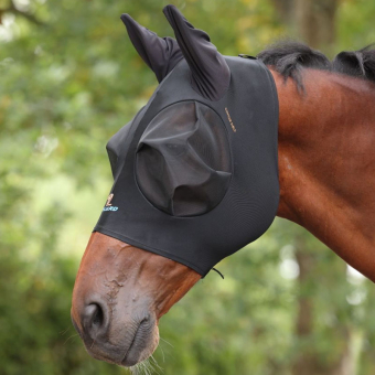 Masque Anti-Mouches Stretch avec Oreilles Noir 