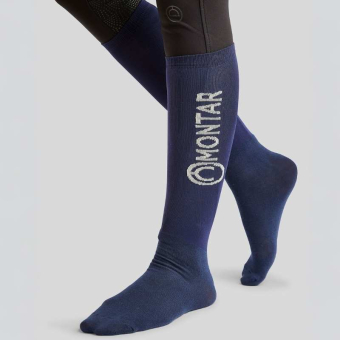 Chaussettes d'équitation Nylon 3-pack Bleu Marine