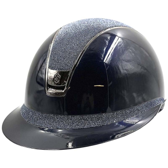 Casque d'équitation Miss Shield 2.0 Glossy Crystal Fabric Bleu Marine